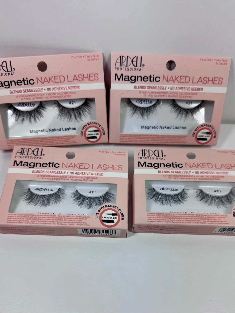 Ardell Magnetic Naked Lashes - Black (421) 4 Sets! NEW